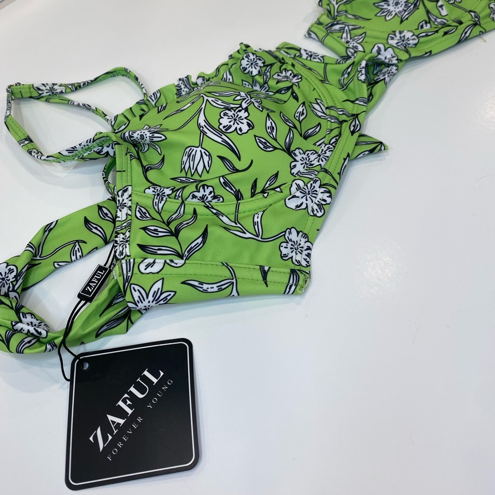 Hot Lime Green Zaful Bikini Top